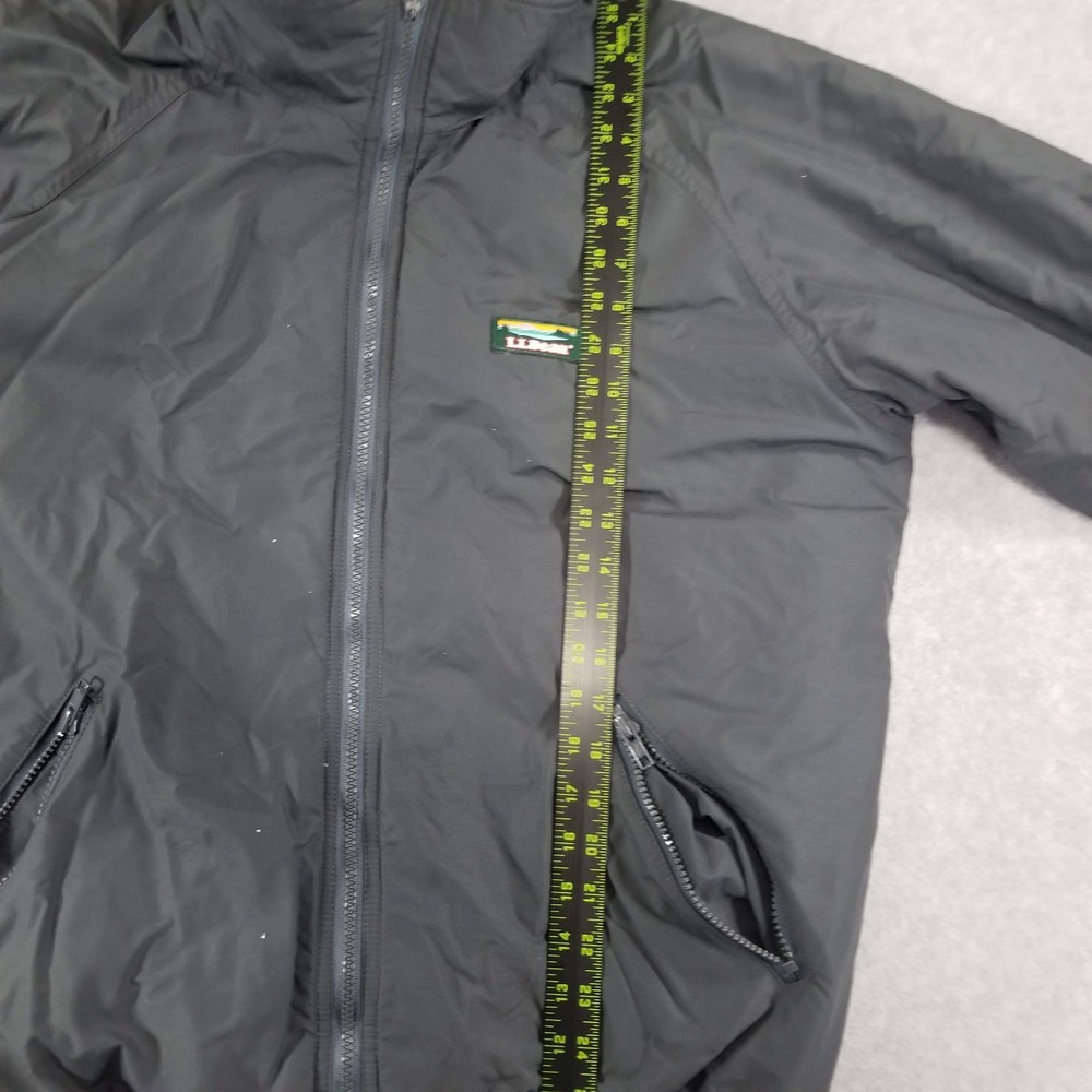 L.L. Bean Warm-up Jacket Mens Large Tall Gray Fleece Lined Made USA Distressed - Picture 14 of 15